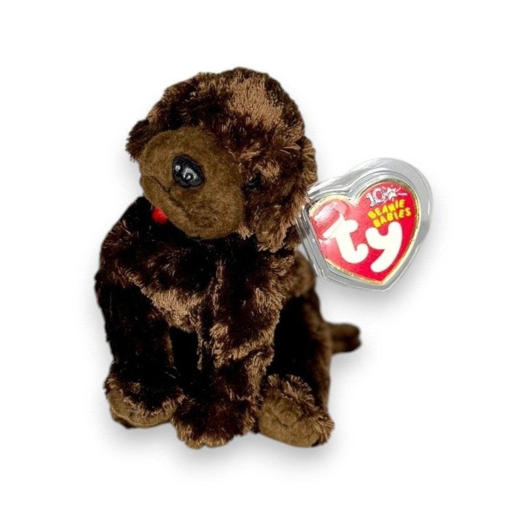 Muddy the Dog | Chocolate Puppy Pal | Mint Heart Tag TY Beanie Baby